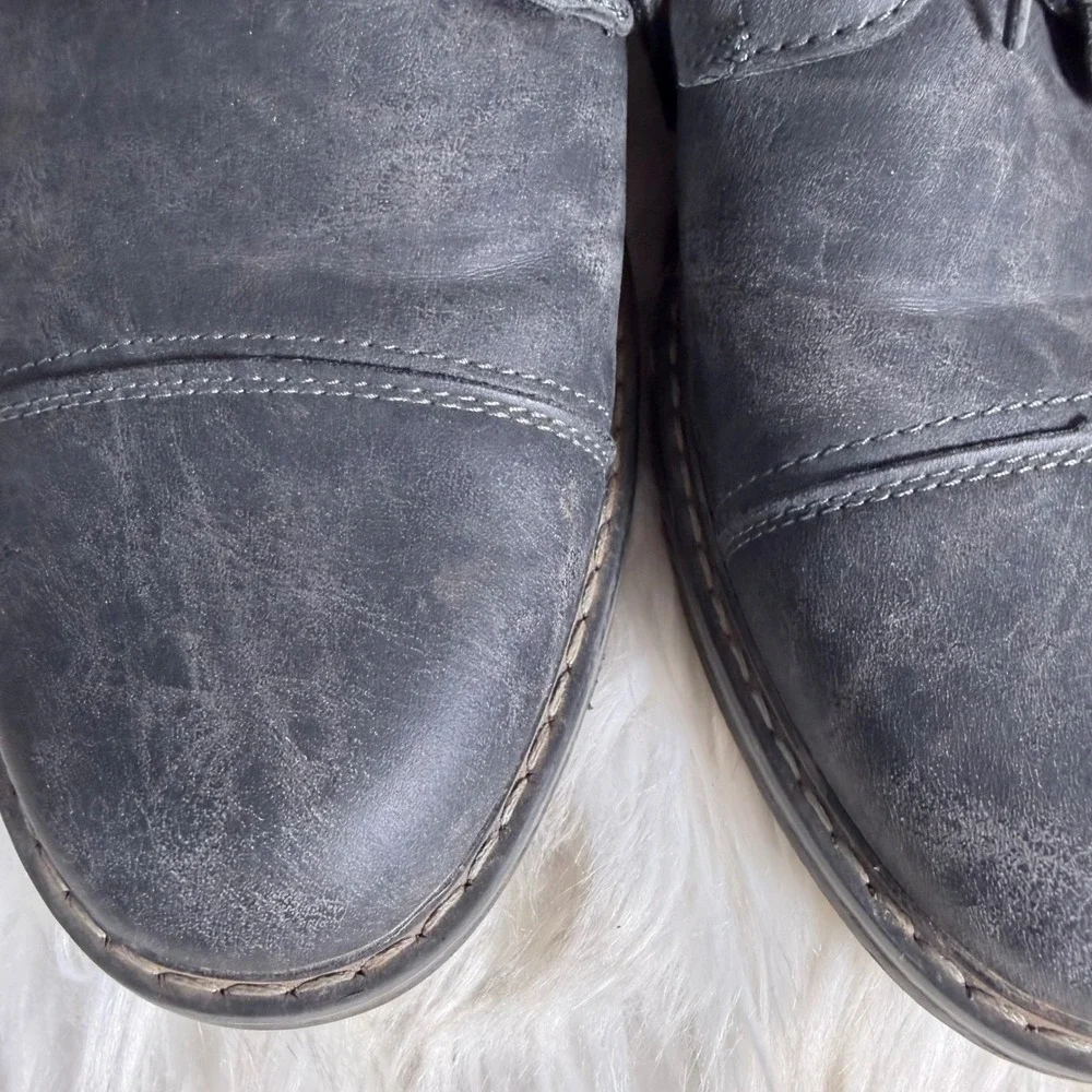 Joe's Jeans Cappy Mens Grey Distressed Cap Toe Ankle Boots Size 10.5 JOE8016A-2‎